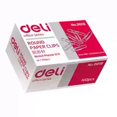 Deli 0018 metal Loopback needle Loopback needle Financial supplies Nickel-plated surface anti-rust ring needle