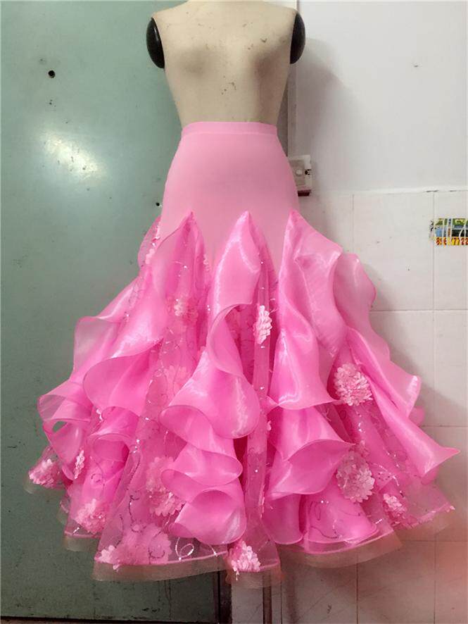 New Morden dance danced skirt half body dress Morden dance practice dress national standard social dance large swing skirt waltz long dress