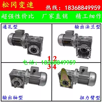 NMRV worm gear reducer motor 380V 220V brake variable frequency explosion-proof high efficiency motor combination