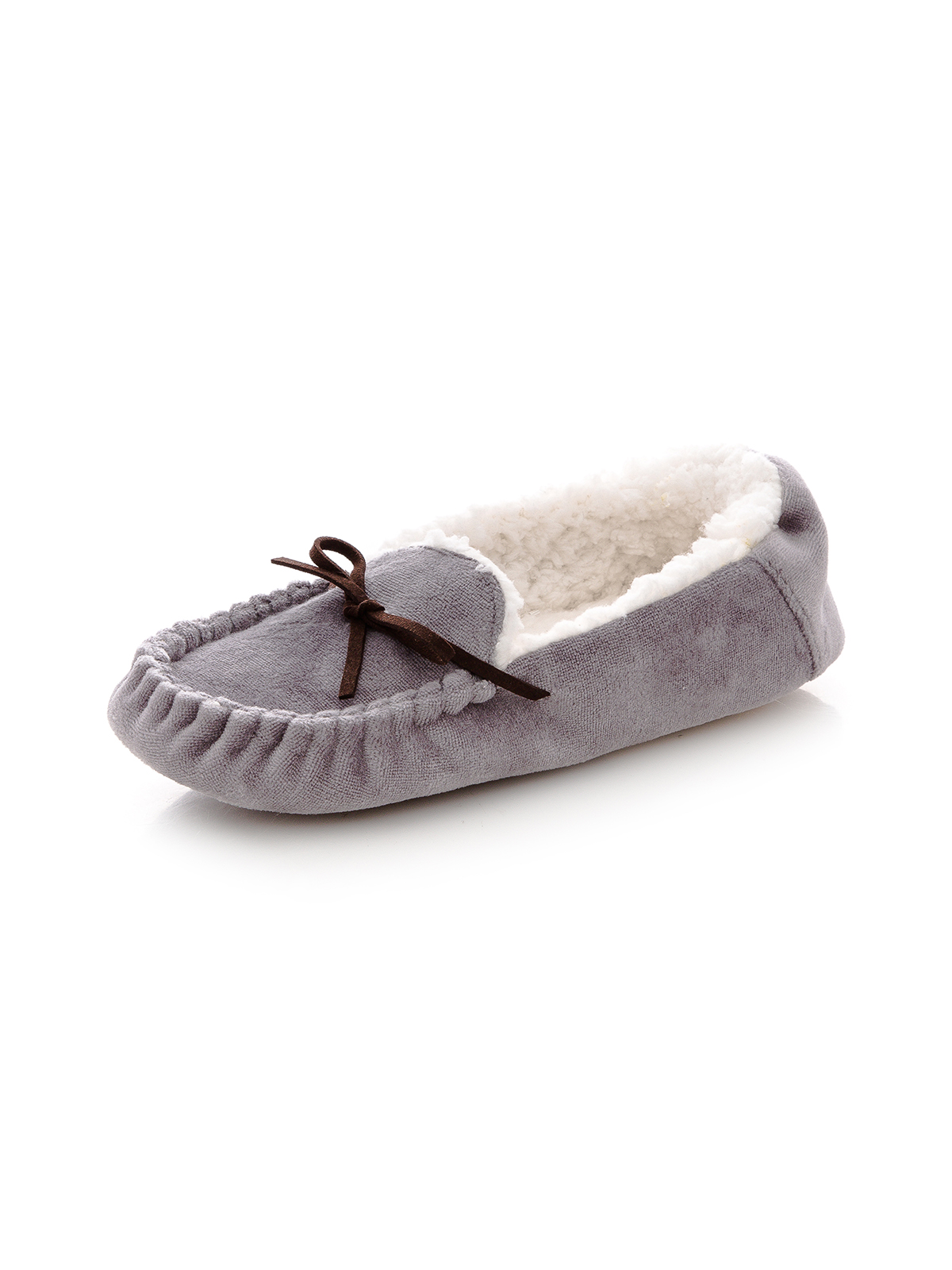 ROYAL VELVET 灰色混纺包跟女款居家拖鞋