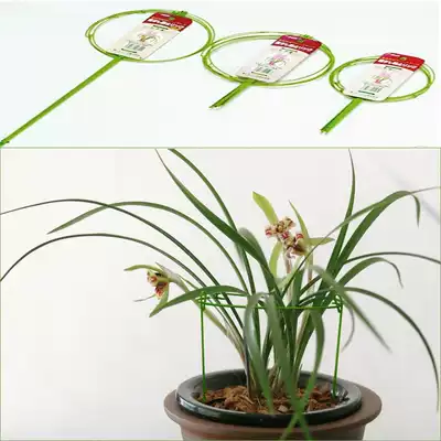 Gardening plastic-covered iron pillar Rod orchid bracket crab claws red single-layer leaf guard flower stand