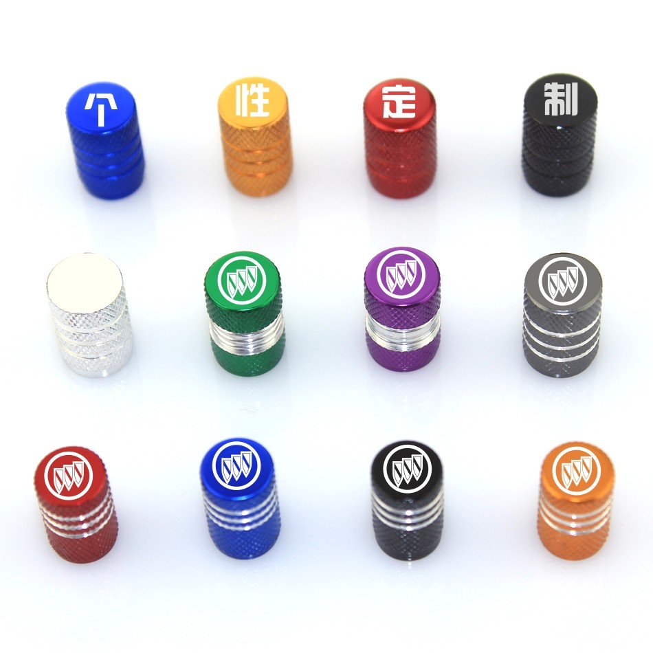 别克气门帽气门嘴气门芯盖汽车轮胎轮毂定制改装红灰蓝银黑金色