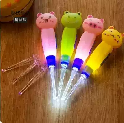 Cartoon animal detachable glowing visual cleaning ear scoop ear grilled ear picking home creative tool