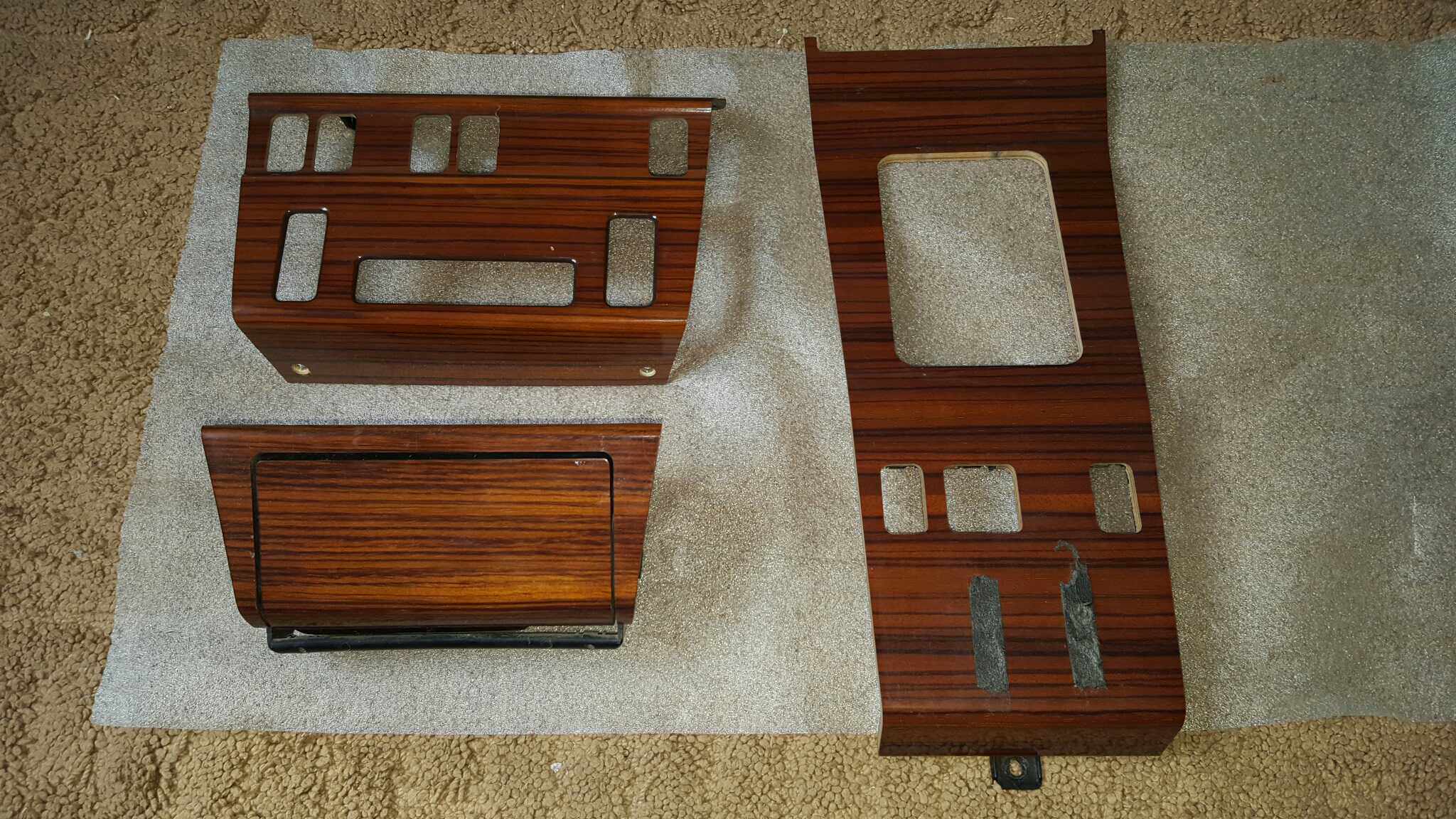 Mercedes w124 walnut central control panel shift handle panel ashtray 200 e220 230e 260