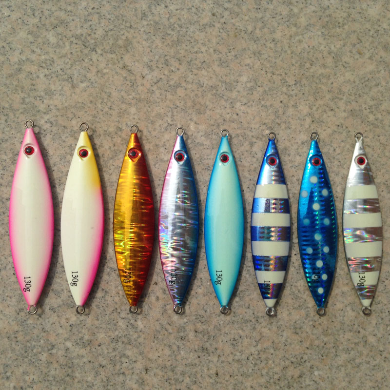 Luminous Japan Korean iron plate bait SLOW JIG slow sinking iron plate 130 gr 160 gr 180 gr sea fishing bait lead fish
