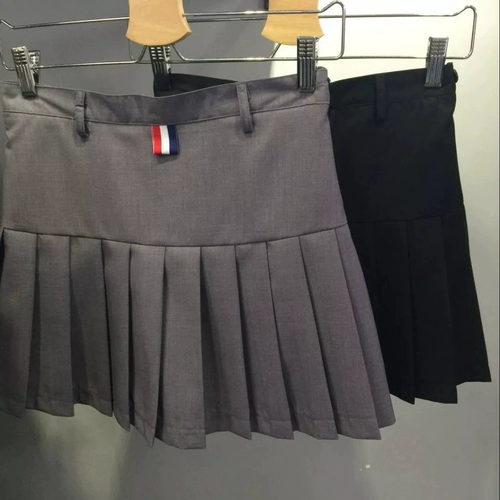 Весенняя летняя юбка в складку, костюм, мини-юбка, штаны, высокая талия