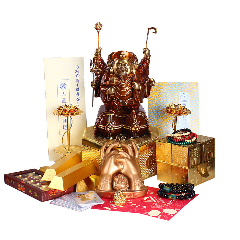 修明堂 包邮开光密宗大黑天财神 唐密大黑天三面财神  灵验财神