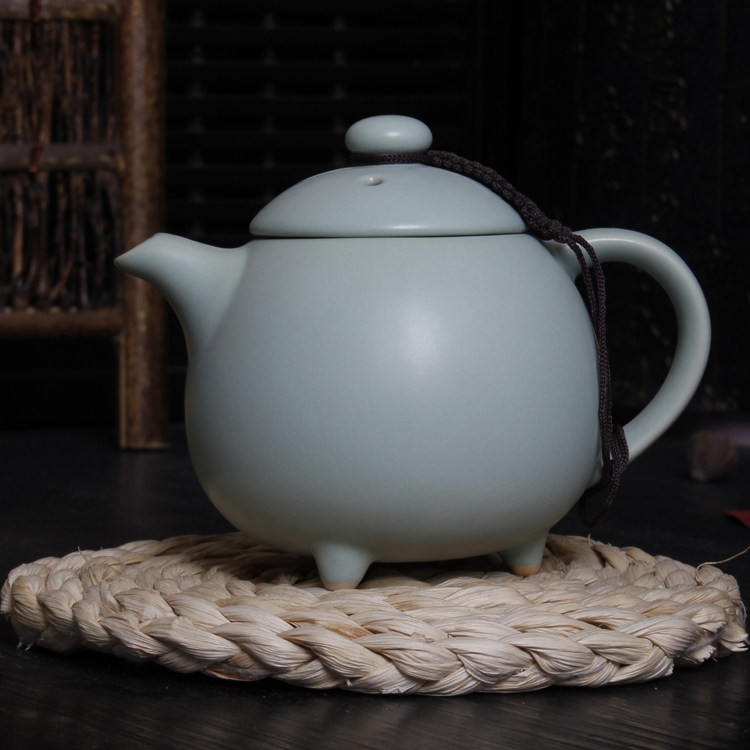 Ruyao Chaise Teapot Handmade large size teapot Ru Porcelain Gongfu Tea Teapot Ceramic Kettle Purple Sand Teapot Special offer