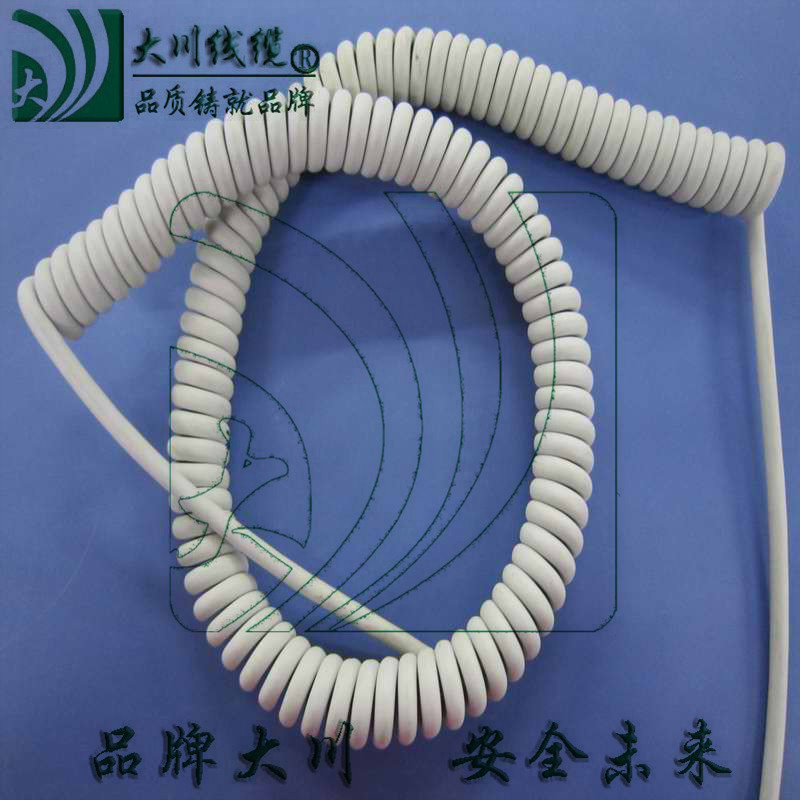 Manufacturer supply 4 hearts spring line 2 core spiral wire national standard oxygen-free copper PU material can be customized as required-Taobao