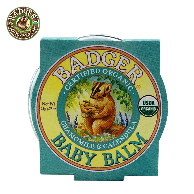 美国Badger贝吉獾Baby Balm21g 亲亲宝贝舒缓膏 皮肤敏感湿疹膏