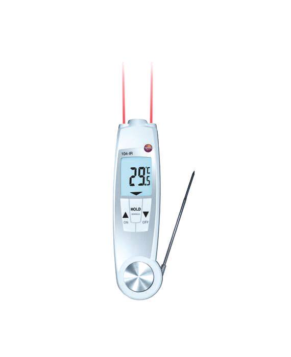 Testo Detue 104 fold contact thermometer infrared thermometer 104-IR point Wenzometer 0563 0104