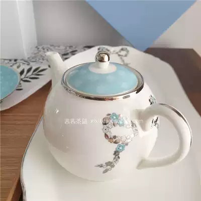 Spot narumi Narumi Felicita Bow Series Blue Bone China Teapot with Tea Filter 330ml