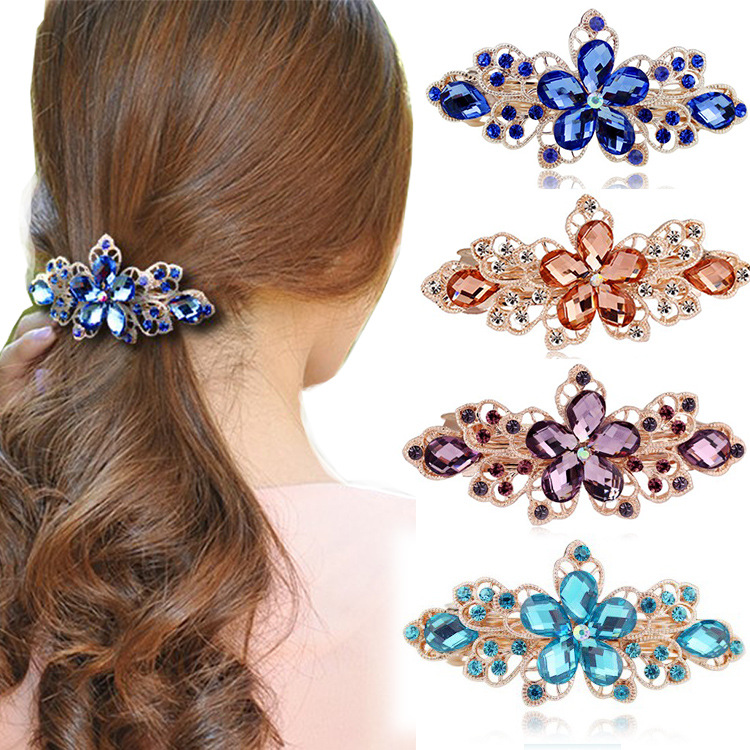 Korean Version Spring Hairpin Haircut Insert Drill Hairpin Clip Horizontal Clip Han Style Spot Hair Trim Hair Clip Multicolored Optional