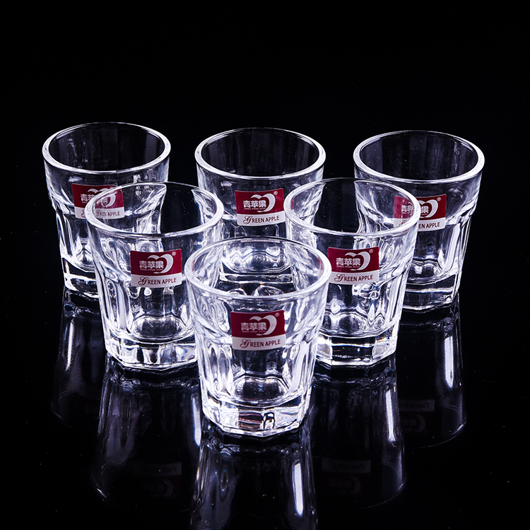 6 sets of green apple glass wine glasses household white wine glass small wine glass 50ml one or two mouthful spirits glass