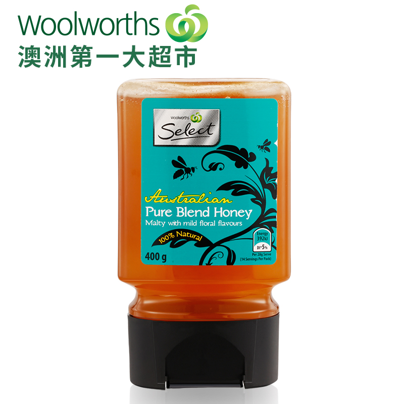 woolworths澳洲原装进口 Select 纯蜂蜜400克 花香蜂蜜保健纯天然