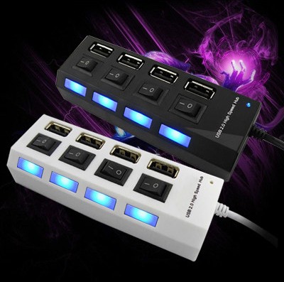 High-speed quality expansion port USB HUB 4 port 7 port hub USB 2 0 with independent switch LED light