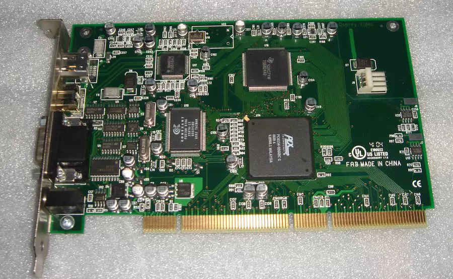 Second-hand Osprey 300 PCI-X video collection card physical map