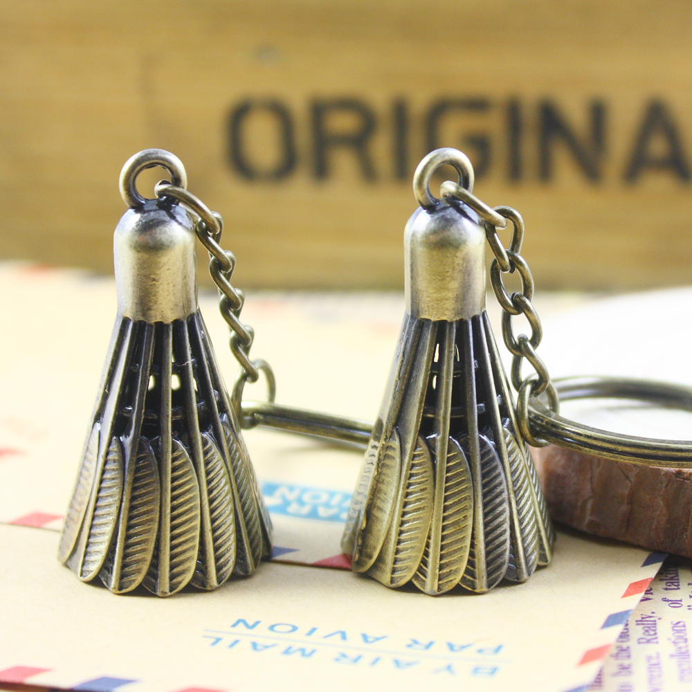 Creative All-metal Mini Badminton Small Pendant Key Button Sports Competition Souvenir Boutique Gift Gift