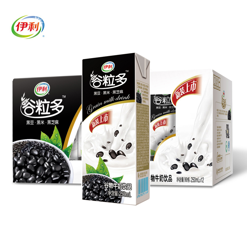 【天猫超市】伊利牛奶 谷粒多黑谷谷物牛奶250ml*12