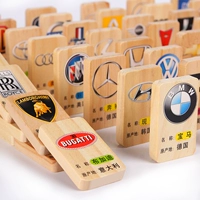 Trẻ em của Dominoes Xe Biểu Tượng Daquan 100 cái của khối xây dựng giáo dục mầm non đồ chơi trí tuệ 3-5-6 tuổi bộ đồ chơi domino cho bé