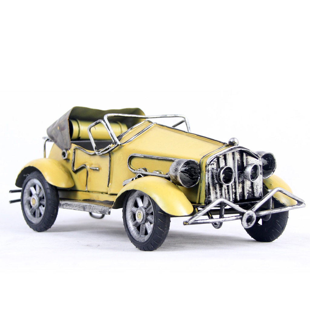 Antique tin classic car convertible model Bar restaurant cafe Retro retro decoration props