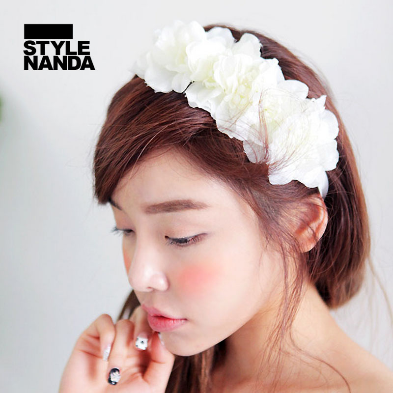 stylenanda 韩版时尚优雅白色花朵发带HB