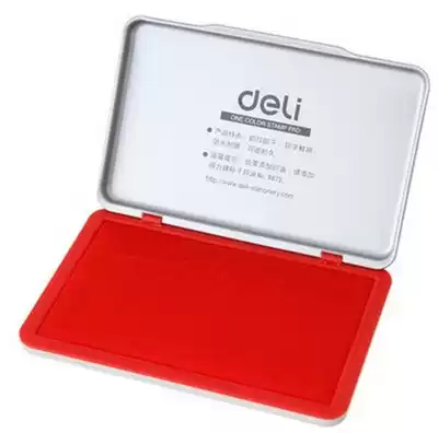Del 9893 Metal Square Large Second Dry Seal Red Seal Film with Stamp Tools Financial Supplies