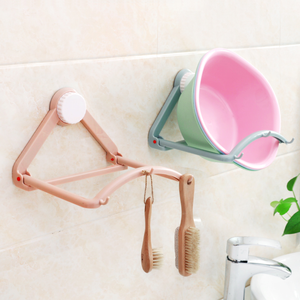 Powerful suction cup washbasin rack rack bathroom wall hanging kitchen wall adhesive hook rack