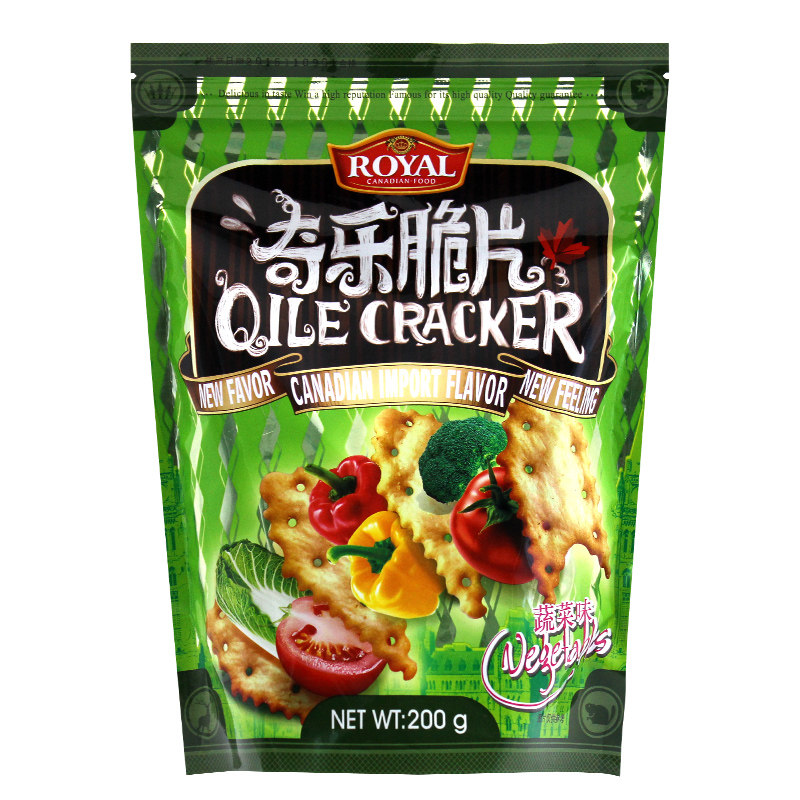 【天猫超市】趣园奇乐脆片蔬菜味200g苏打饼干休闲零食○