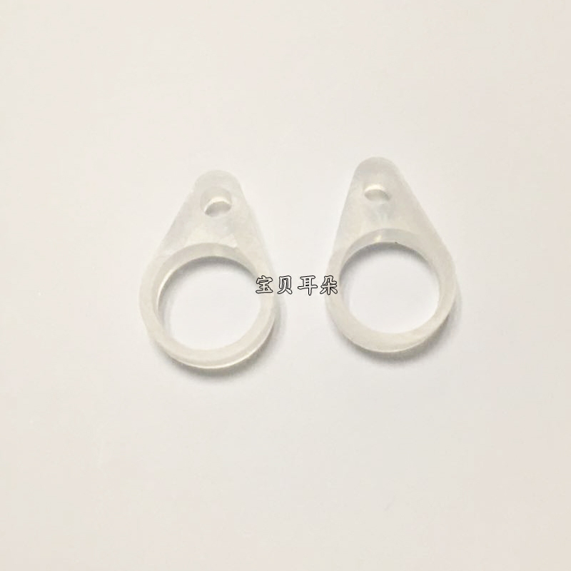 Back-of-ear hearing aid anti-loss lanyard ring Rubber sleeve White ring Children and the elderly headset accessories
