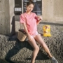 Bạn Mier thai sản váy mùa hè sản phẩm mới phụ nữ mang thai ngắn tay T-Shirt trái cây lỏng lẻo thêu phụ nữ mang thai sơ mi ins các kiểu áo bầu đẹp