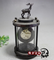 Mechanical table clock living room creative antique desk clock European clock retro sitting clock Chinese clock pocket watch ornaments