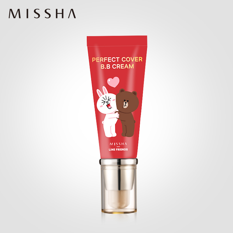 Missha/谜尚LINE FRIENDS大红BB霜40ml 裸妆遮瑕