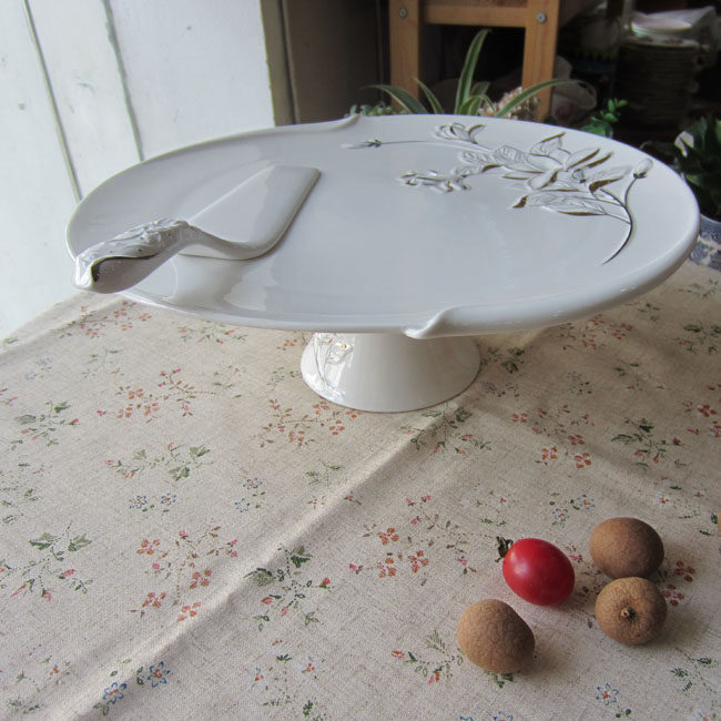 Foreign trade export LUCKY ART embossed honeysuckle cake holder 12 inch and 13 inch defect special pre-sale