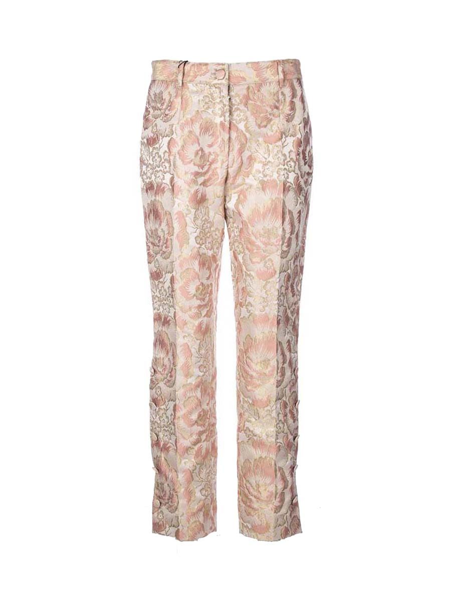 Dolce&Gabbana 粉色印花休闲长裤