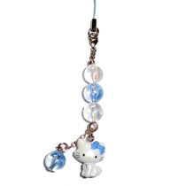 Japanese SanrioCharmmy Kitty mobile phone rope bag pendant Keychain (blue)