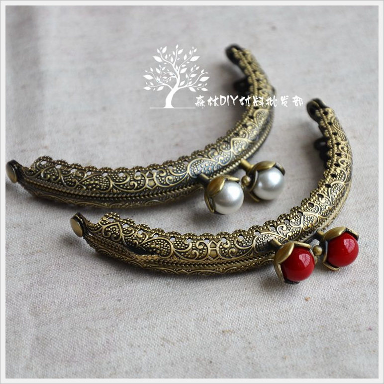 (forest wholesale) Han Shan 8 5CM ancient bronze sculpture flower candy Pearl lotus flower head with florian edge gold 10 packets