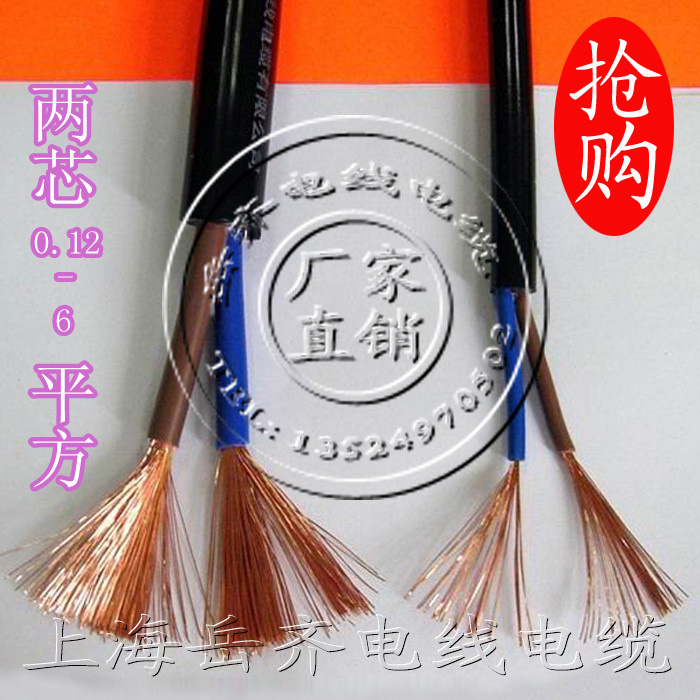 Two-core sheath RVV2*0 12 0 2 0 3 0 5 0 75 1 0 1 5 2 5 square power signal line