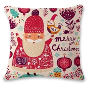 Cá tính Văn học Hoạt hình Red Santa Claus Tiếng Anh Thư Sáng tạo Bông vải lanh Gối Khách sạn Văn phòng Đệm