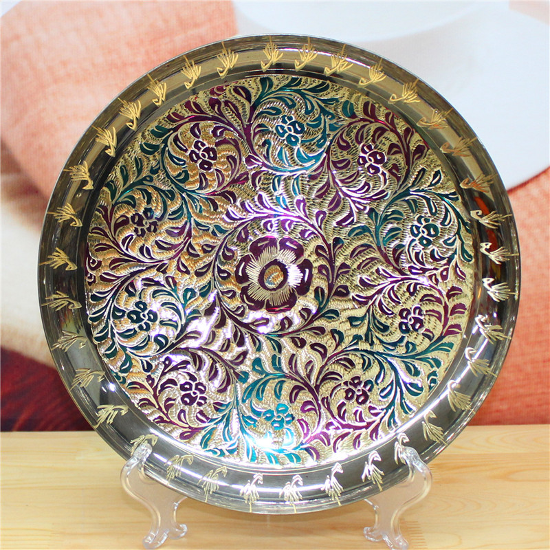 Pakistan handicrafts imported copper copper carving craft decorations hanging plate home decoration BT455