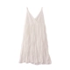 Mùa xuân và mùa hè mới retro bến cảng gió xếp li treo váy V-cổ lỏng eo cao voan xếp li jumpsuit đầm váy eo nhún	 Váy eo cao