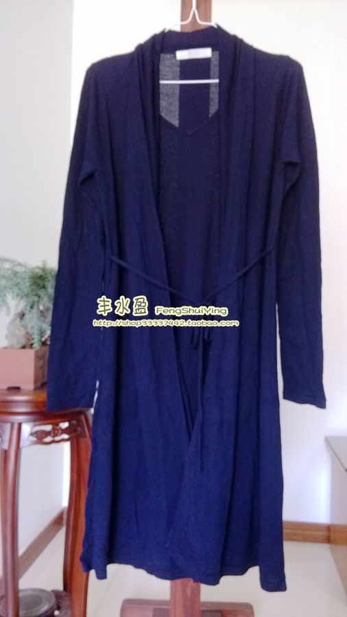 Day Sheet Foreign Trade Temperament Good Version of lengthened subsection Thin Fake Two Sets Wool Shawl Knitted Cardiovert