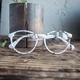 Thời trang da báo gọng kính nam cận thị full frame kính khung nữ thủy triều Retro siêu lớn khung tròn mặt giảm béo