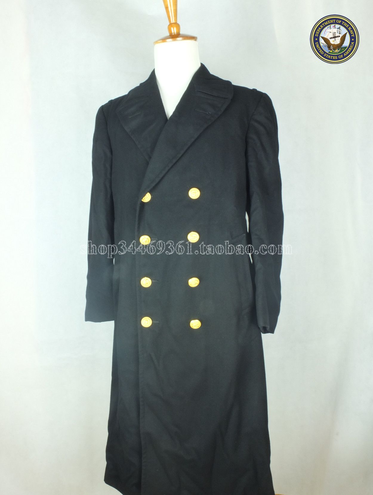 US NAVY AMERICAN NAVY OFFICER PURE WOOL, THE BRIDGE COAT BRIDGE COAT
