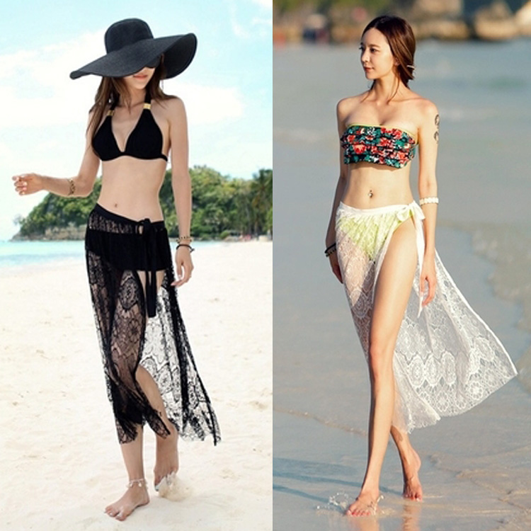 Pregnant women take pictures of lace dresses Seaside vacation beach sexy lace skirt Photo studio shooting clothing perspective long dress