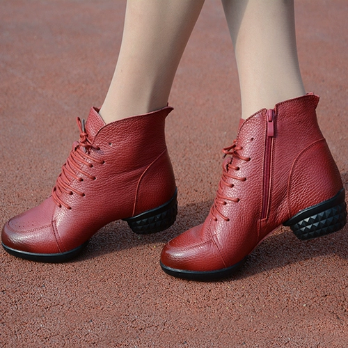 Туфли, дышащая высокая современная танцующая обувь, из натуральной кожи, мягкая подошва