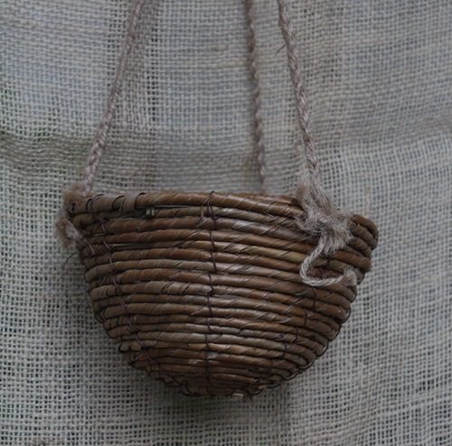 Hanging plant floral corn leather hemisphere hemp rope hanging basket flower pot with waterproof layer 5 up 