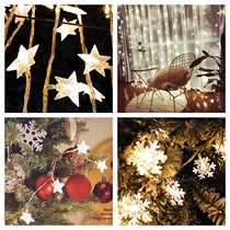 Multiple SwanLace good things to share LED globular full of Snowflake Snow flower festive Christmas tree string light decorative lights