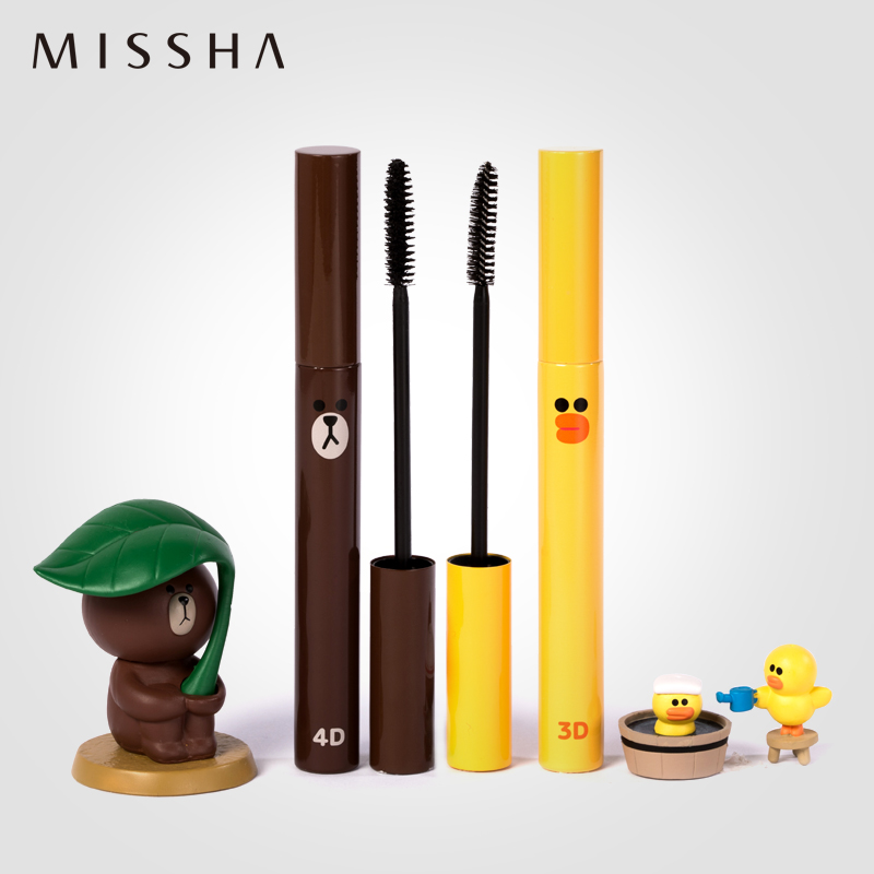 Missha/谜尚LINE FRIENDS睫毛膏 布朗4D卷翘 莎莉3D浓密