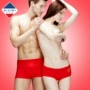 Thơ ca thời trang Fuya Hongyun in phước lành cho nam và nữ đồ lót cặp đôi Quần lót màu đỏ béo năm nay quan lot cap doi goi cam